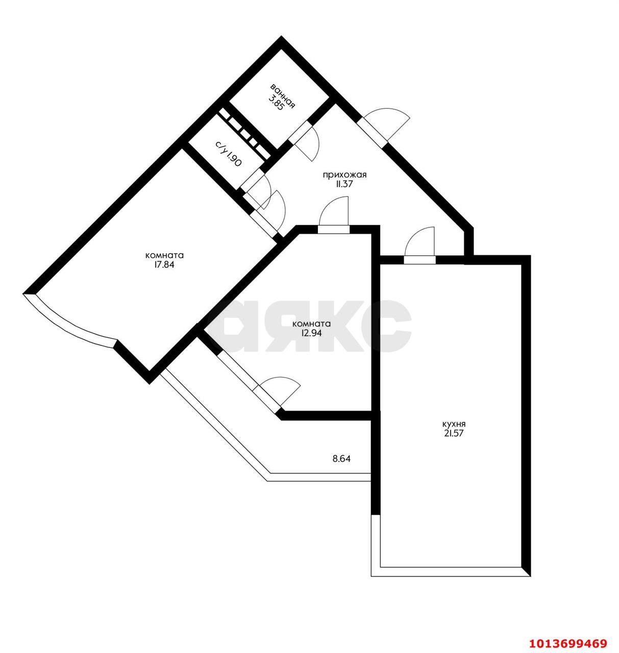 Фото №19: 2-комнатная квартира 74 м² - Краснодар, Фестивальный, ул. Дальняя, 4/2к3