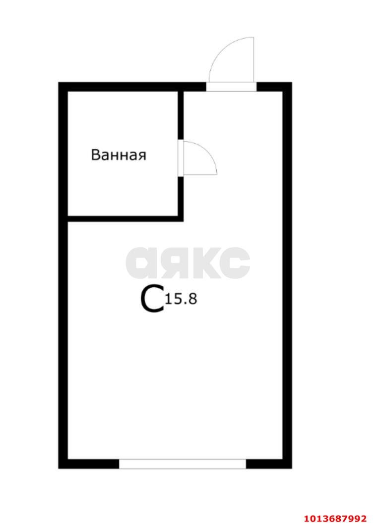 Фото №3: Студия 15 м² - Краснодар, жилой комплекс Самолёт-4, ул. Ивана Беличенко, 89