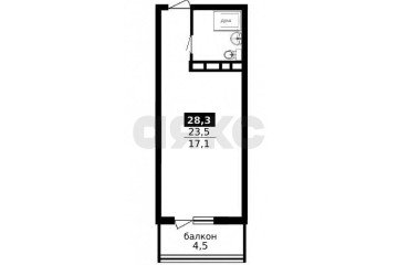 Фото №2: Студия 28 м² - Краснодар, мкр. жилой комплекс Статус, ул. Стасова, 10