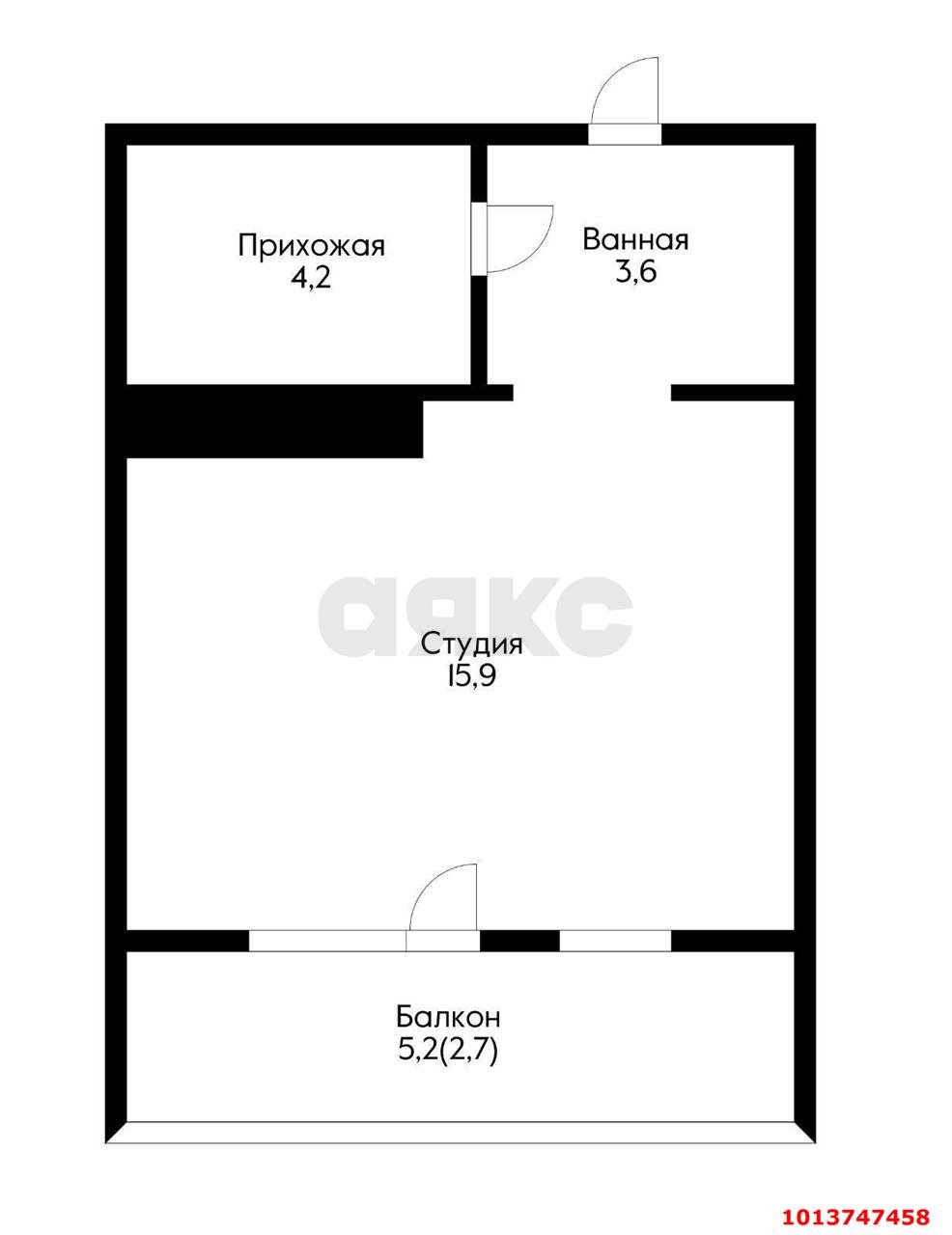 Фото №8: Студия 25 м² - Краснодар, жилой комплекс Все Свои, ул. Колхозная, 5к3