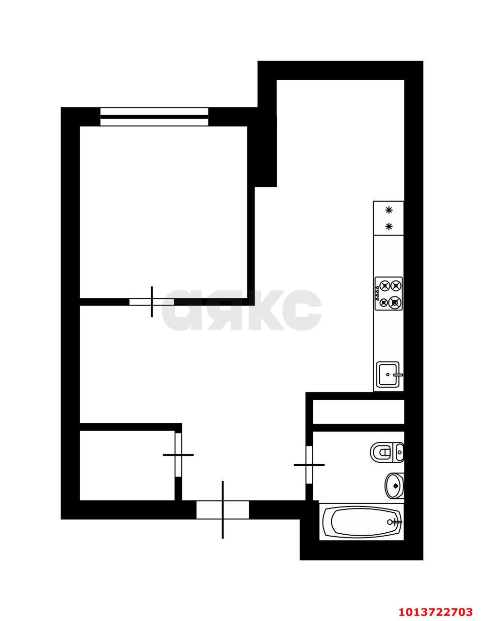 Фото №20: 1-комнатная квартира 39 м² - Краснодар, жилой комплекс Тургенев, ул. Дальняя, 8к2