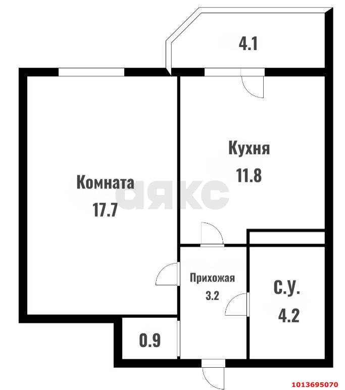 Фото №3: 1-комнатная квартира 42 м² - Краснодар, жилой комплекс Севастопольский, ул. имени Жлобы, 141