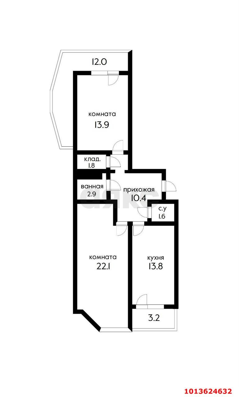 Фото №7: 2-комнатная квартира 82 м² - Краснодар, жилой комплекс Валентина, ул. имени Дзержинского, 64/2