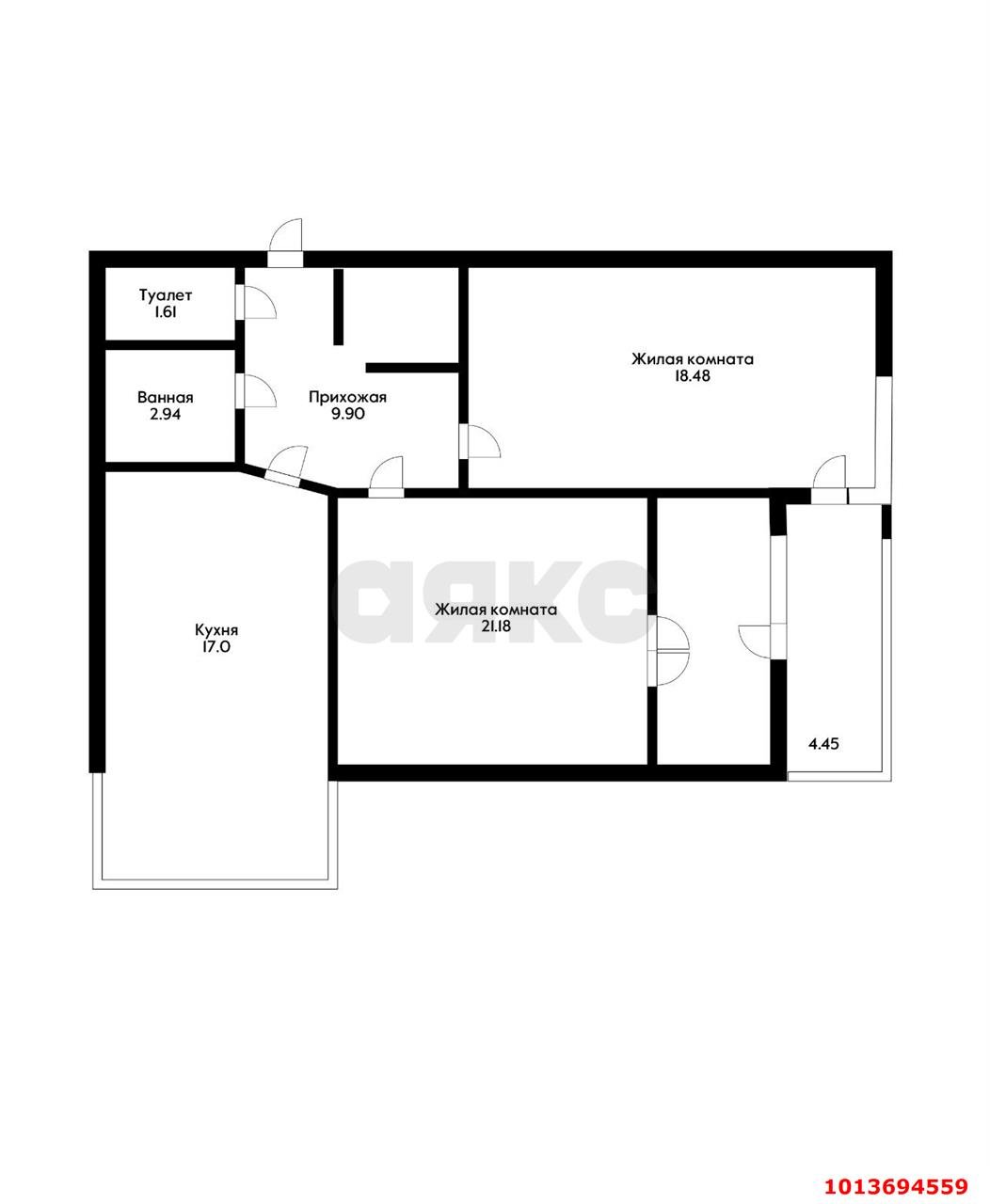 Фото №15: 2-комнатная квартира 70 м² - Краснодар, Солнечный, пр-кт Константина Образцова, 25к2