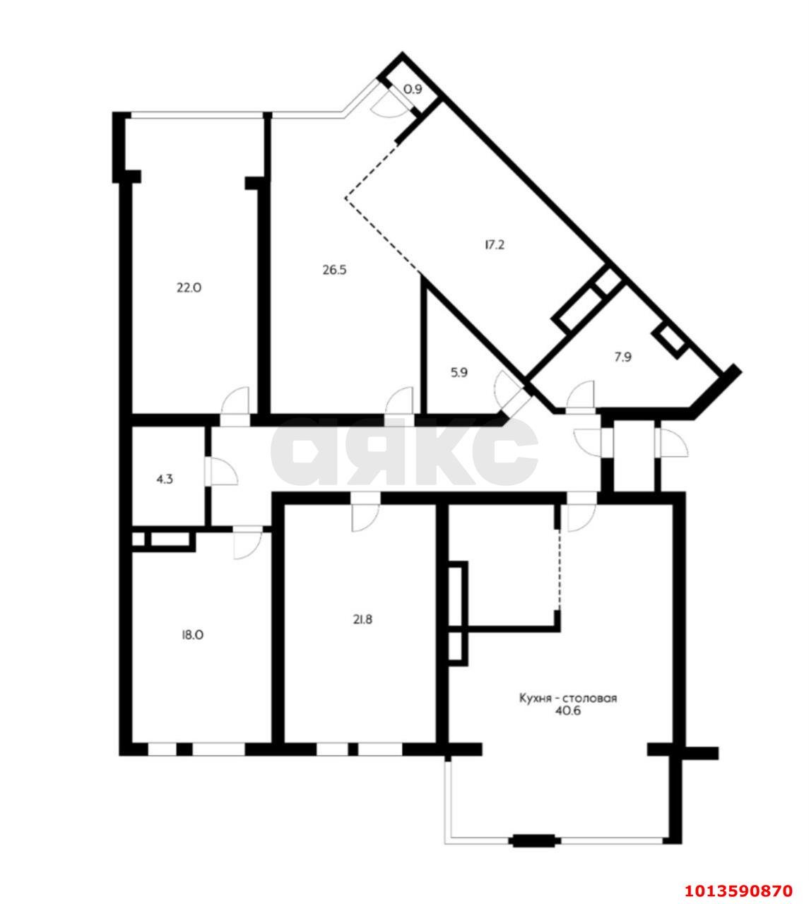 Фото №16: 4-комнатная квартира 188 м² - Краснодар, Центральный, ул. Будённого, 129