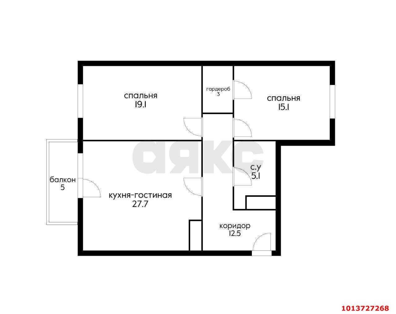 Фото №13: 3-комнатная квартира 89 м² - Динская, жилой комплекс Белые Росы, ул. Красная, 158/1