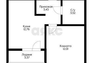 Фото №3: 1-комнатная квартира 33 м² - Краснодар, мкр. жилой комплекс Облака, ул. имени Генерала Корнилова, 9