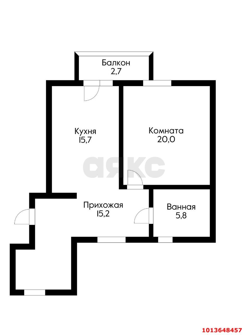 Фото №2: 2-комнатная квартира 55 м² - Энем, ул. Молодёжная, 40Б