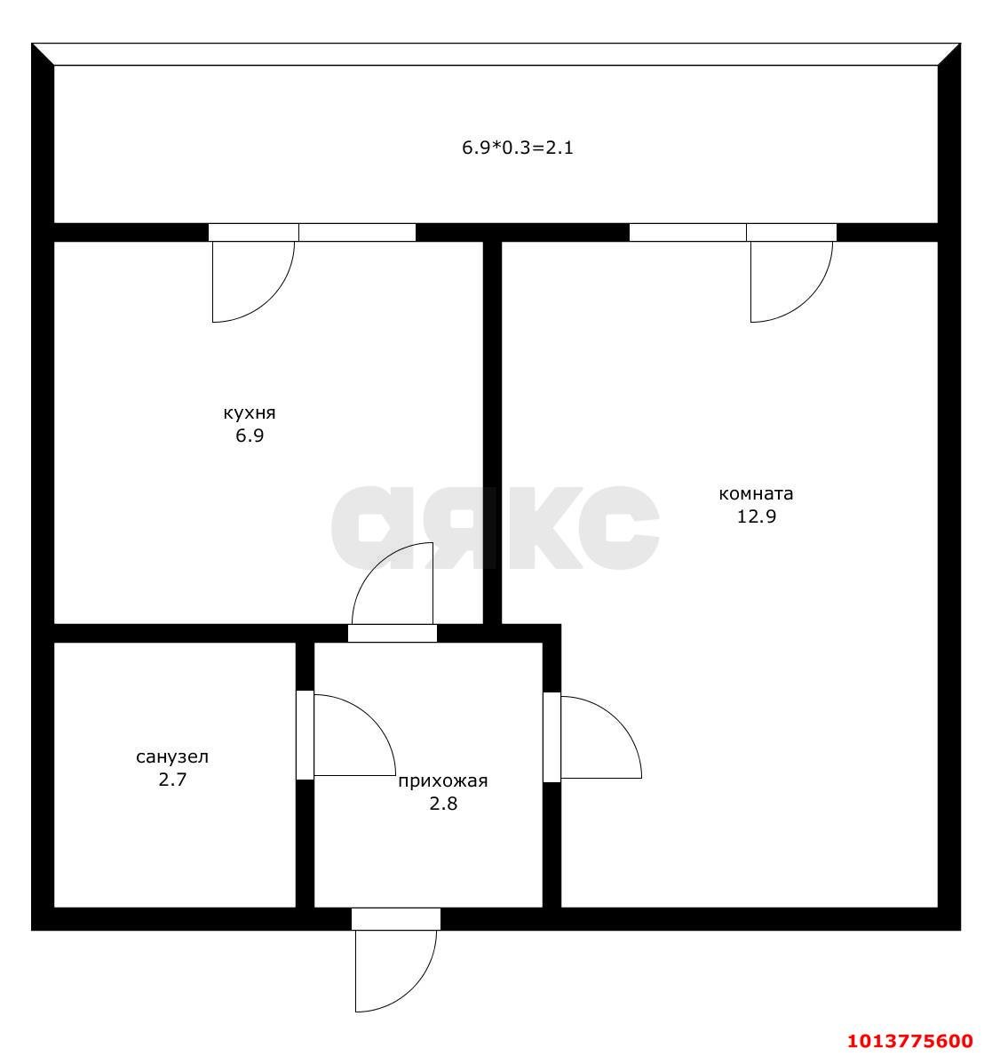 Фото №15: 1-комнатная квартира 33&nbsp;м², 5/5&nbsp;эт. - Новая Адыгея, мкр. ЖК Дарград, ул. Тургеневское шоссе, 33/3к12