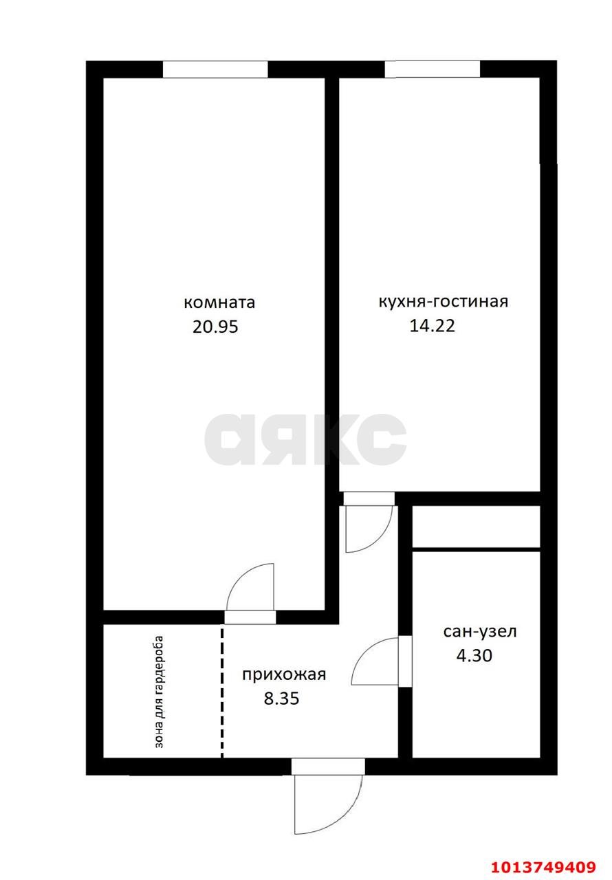 Фото №11: 1-комнатная квартира 52 м² - Краснодар, 9-й километр, ул. Ярославская, 113