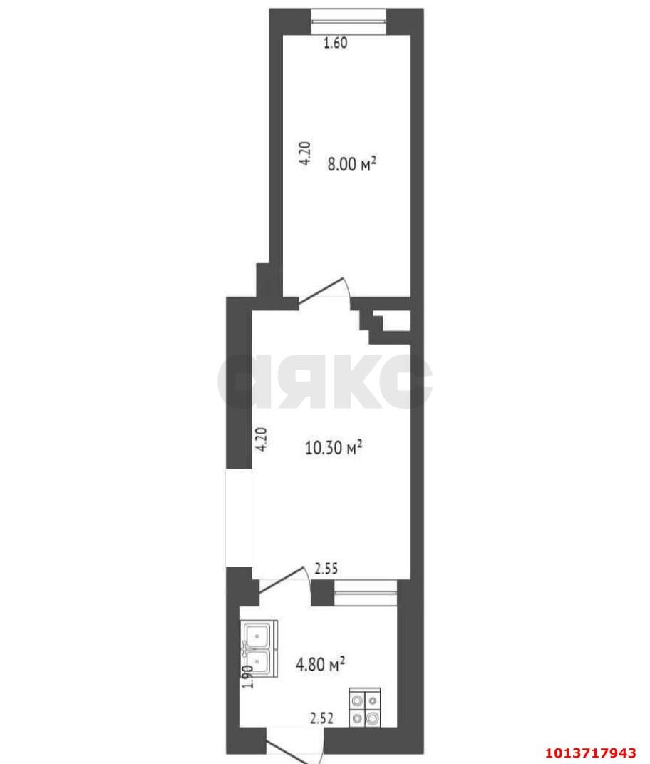 Фото №12: 1-комнатная квартира 23 м² - Краснодар, Западный внутригородской округ, ул. Пашковская, 25