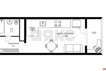 Фото №2: Студия 29 м² - Краснодар, мкр. жилой комплекс Парусная Регата, ул. Автолюбителей, 1Дк1