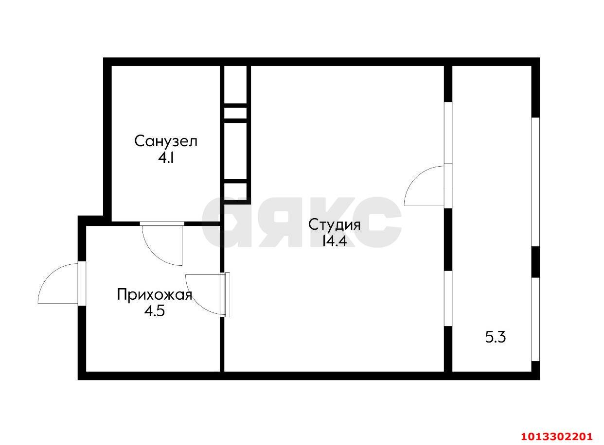 Фото №3: Студия 28 м² - Краснодар, жилой комплекс Все Свои, ул. Колхозная, 5к4