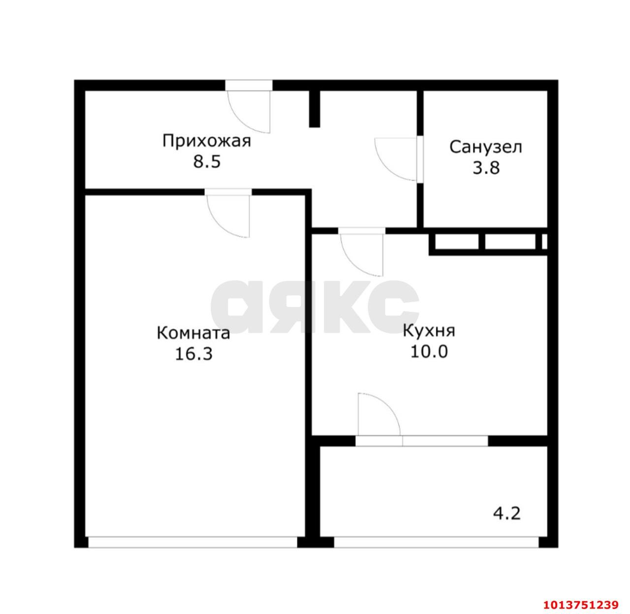 Фото №14: 1-комнатная квартира 42 м² - Краснодар, жилой комплекс Династия, ул. Героев-Разведчиков, 12/1