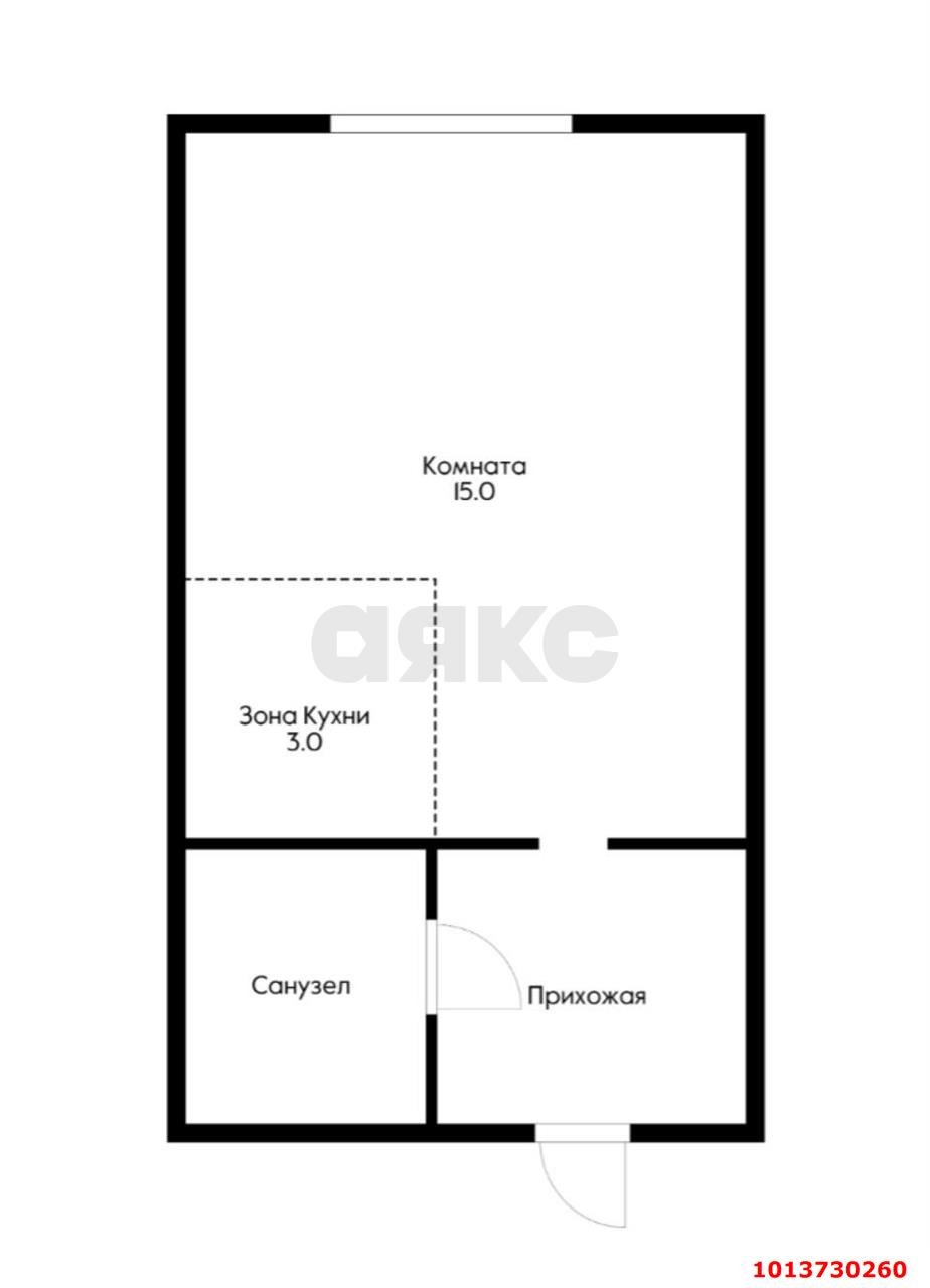 Фото №8: Студия 26 м² - Российский, Прикубанский внутригородской округ, ул. Бигдая, 11