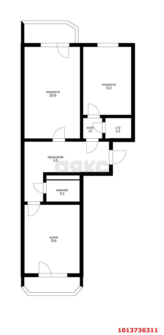 Фото №15: 2-комнатная квартира 75 м² - Краснодар, Калинино, ул. 1 Мая, 388