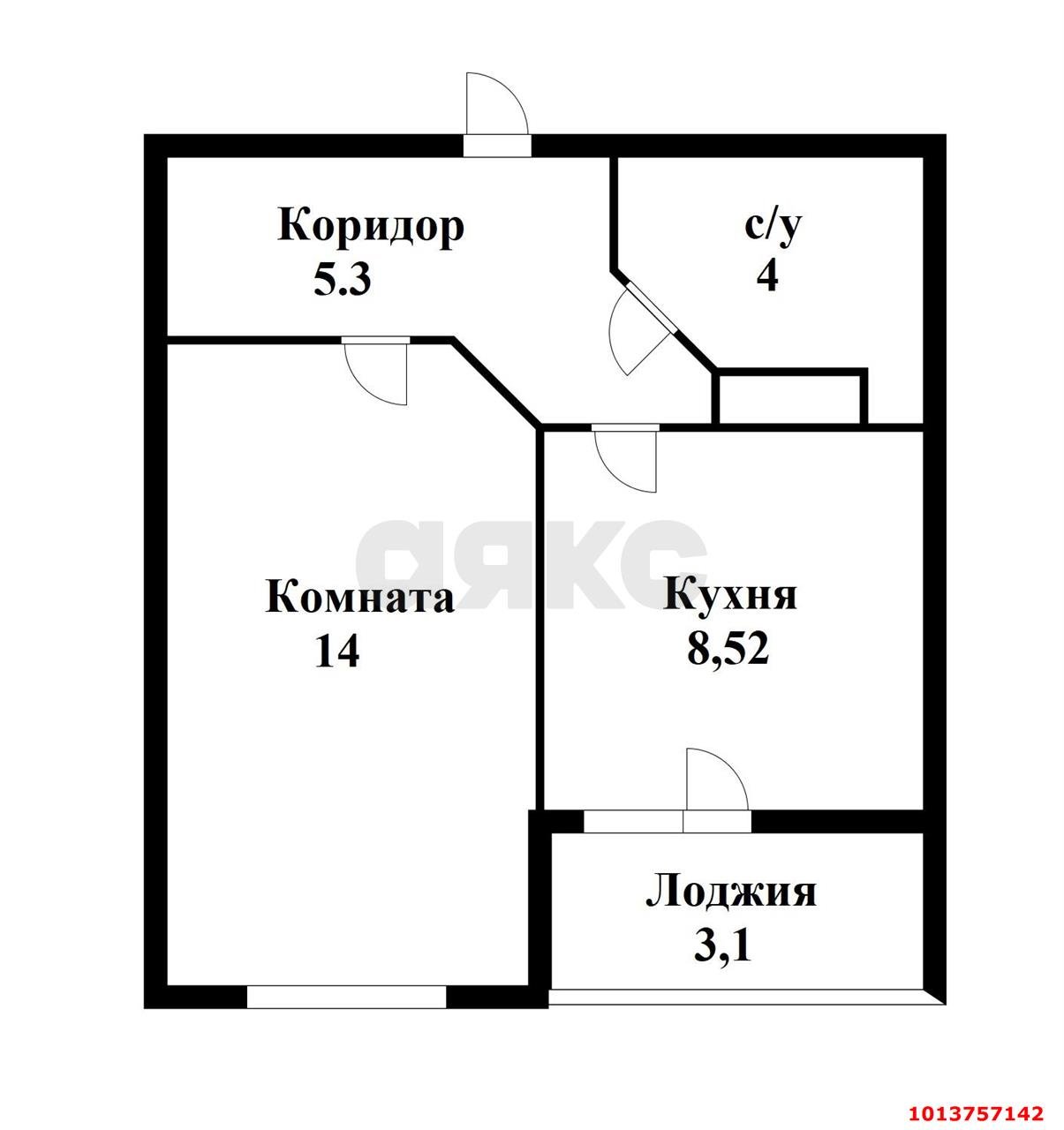 Фото №9: 1-комнатная квартира 35 м² - Новая Адыгея, жилой комплекс Мега-Победа, ул. Береговая, 3к19