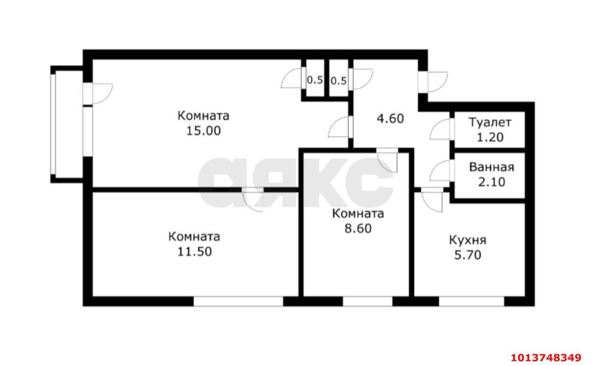 Фото №16: 3-комнатная квартира 51 м² - Краснодар, Западный внутригородской округ, ул. 3-я Линия Нефтяников, 17