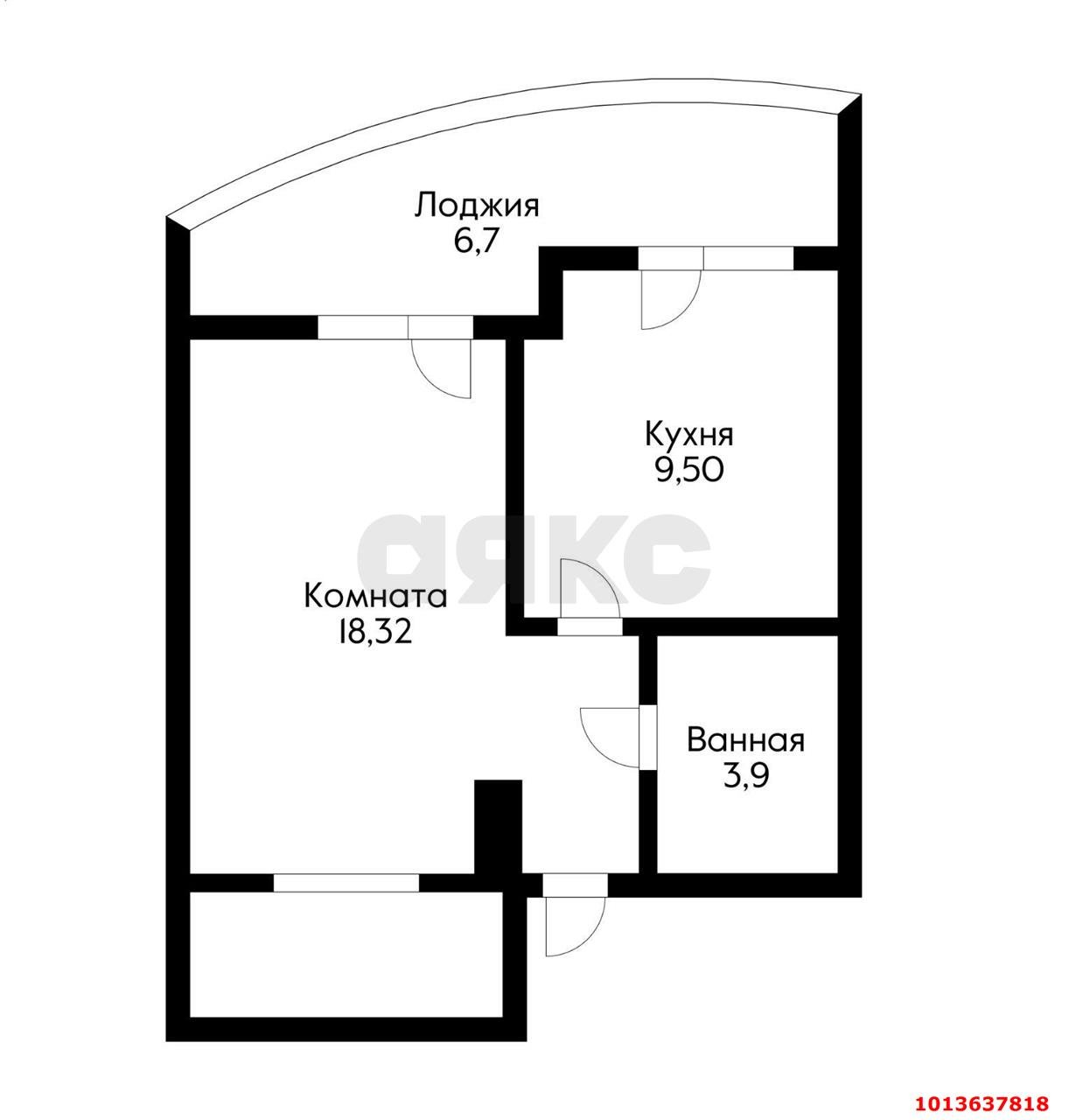 Фото №8: 1-комнатная квартира 34 м² - Краснодар, жилой комплекс Зелёный квартал, ул. Селезнёва, 4/10