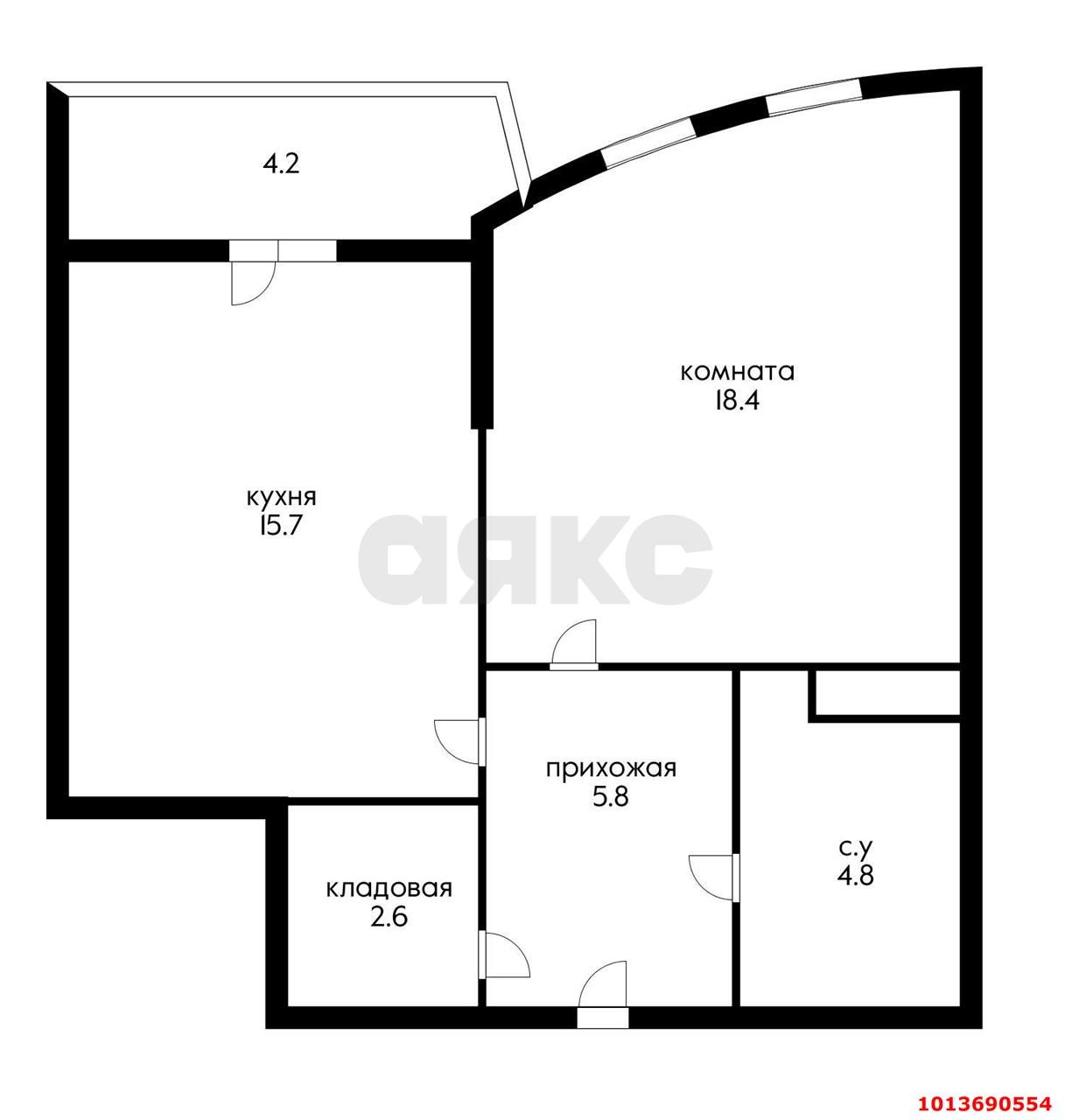 Фото №13: 1-комнатная квартира 51 м² - Краснодар, жилой комплекс Версаль, ул. Черниговская, 1