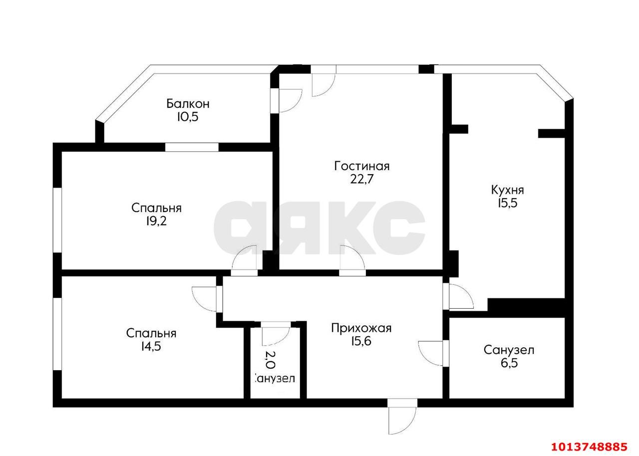 Фото №16: 3-комнатная квартира 110 м² - Краснодар, Фестивальный, ул. Гагарина, 232