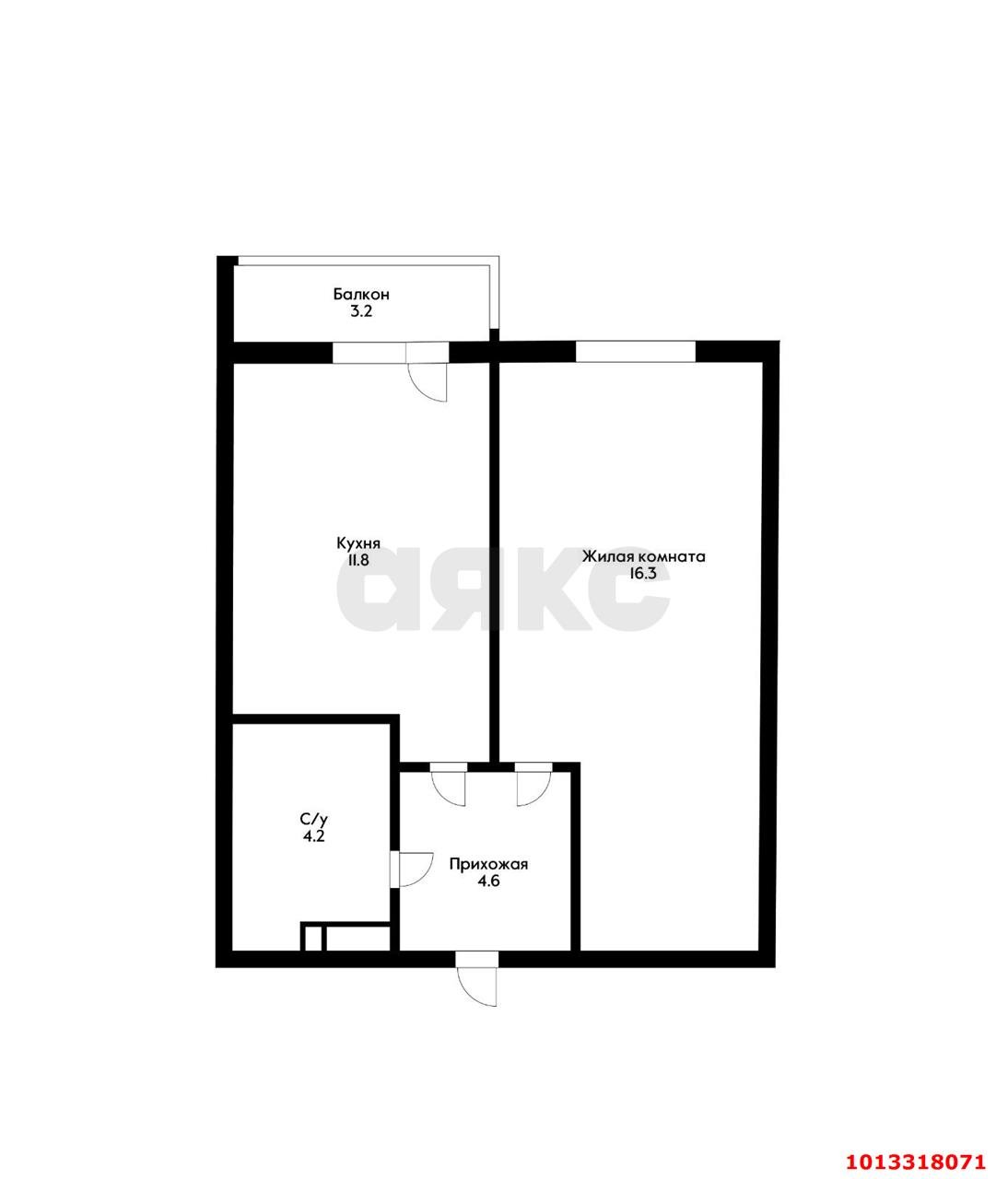 Фото №12: 1-комнатная квартира 40 м² - Краснодар, жилой комплекс Свобода, ул. Домбайская, 55к4