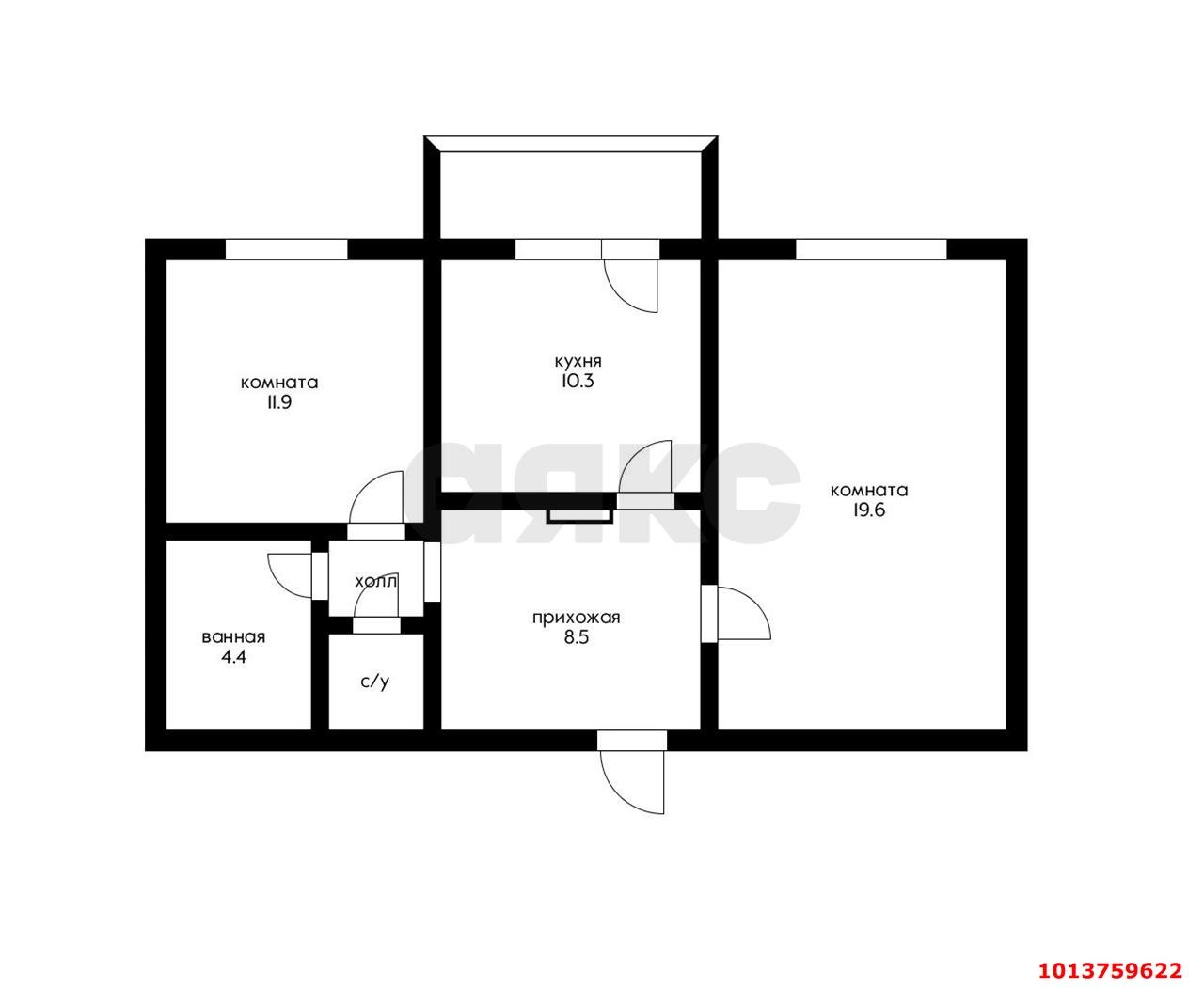 Фото №13: 2-комнатная квартира 56 м² - Краснодар, Микрохирургии глаза, ул. Академика Лукьяненко, 34