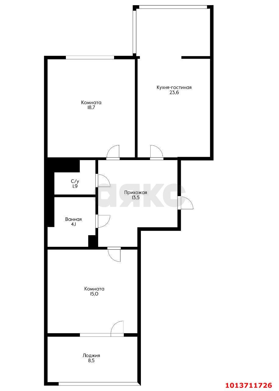 Фото №11: 2-комнатная квартира 85 м² - Краснодар, жилой комплекс Тургенев, ул. Дальняя, 8к1