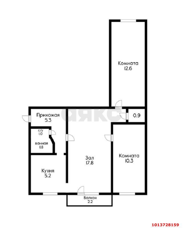 Фото №2: 3-комнатная квартира 57 м² - Краснодар, Завод Измерительных Приборов, ул. Ростовское шоссе, 6