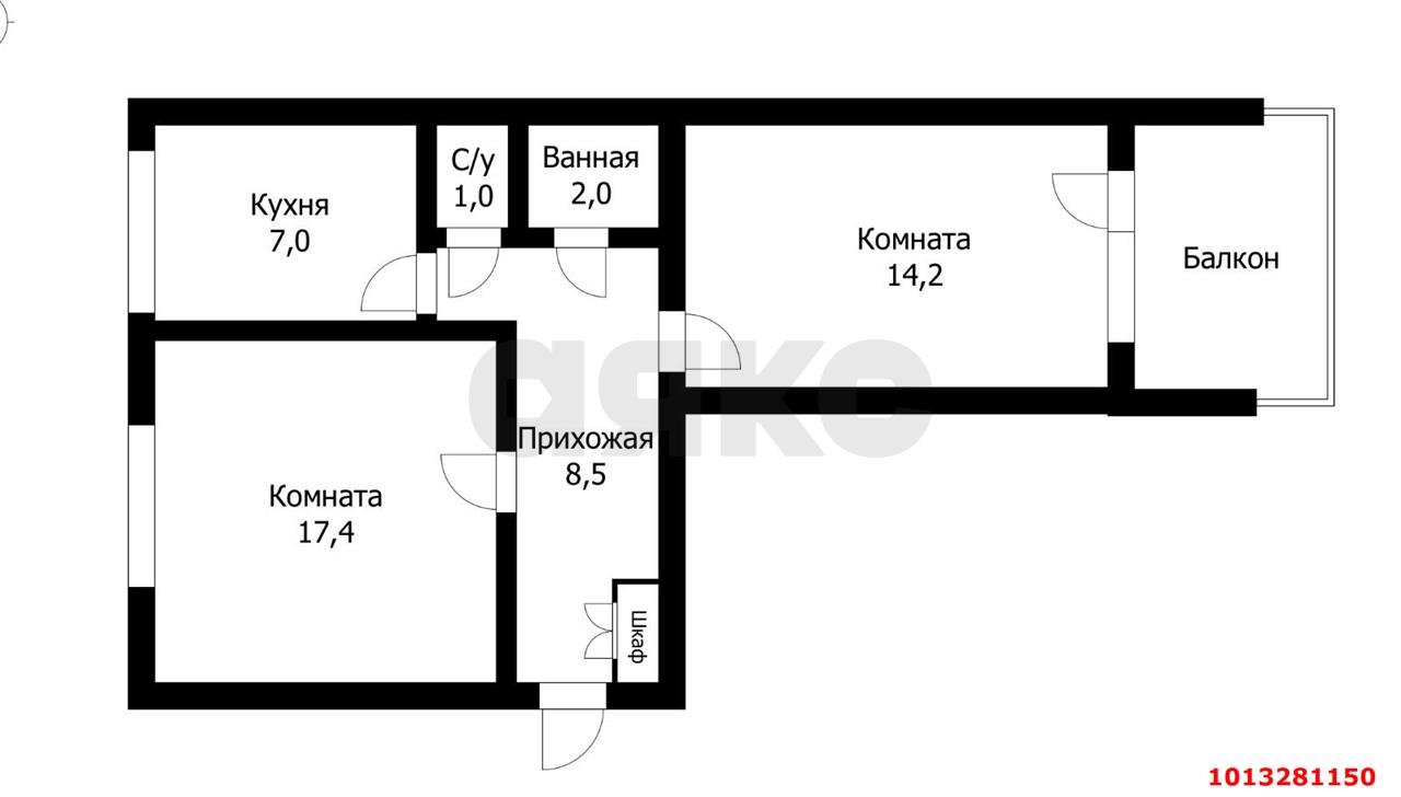 Фото №7: 2-комнатная квартира 56 м² - Краснодар, Фестивальный, ул. имени Тургенева, 203