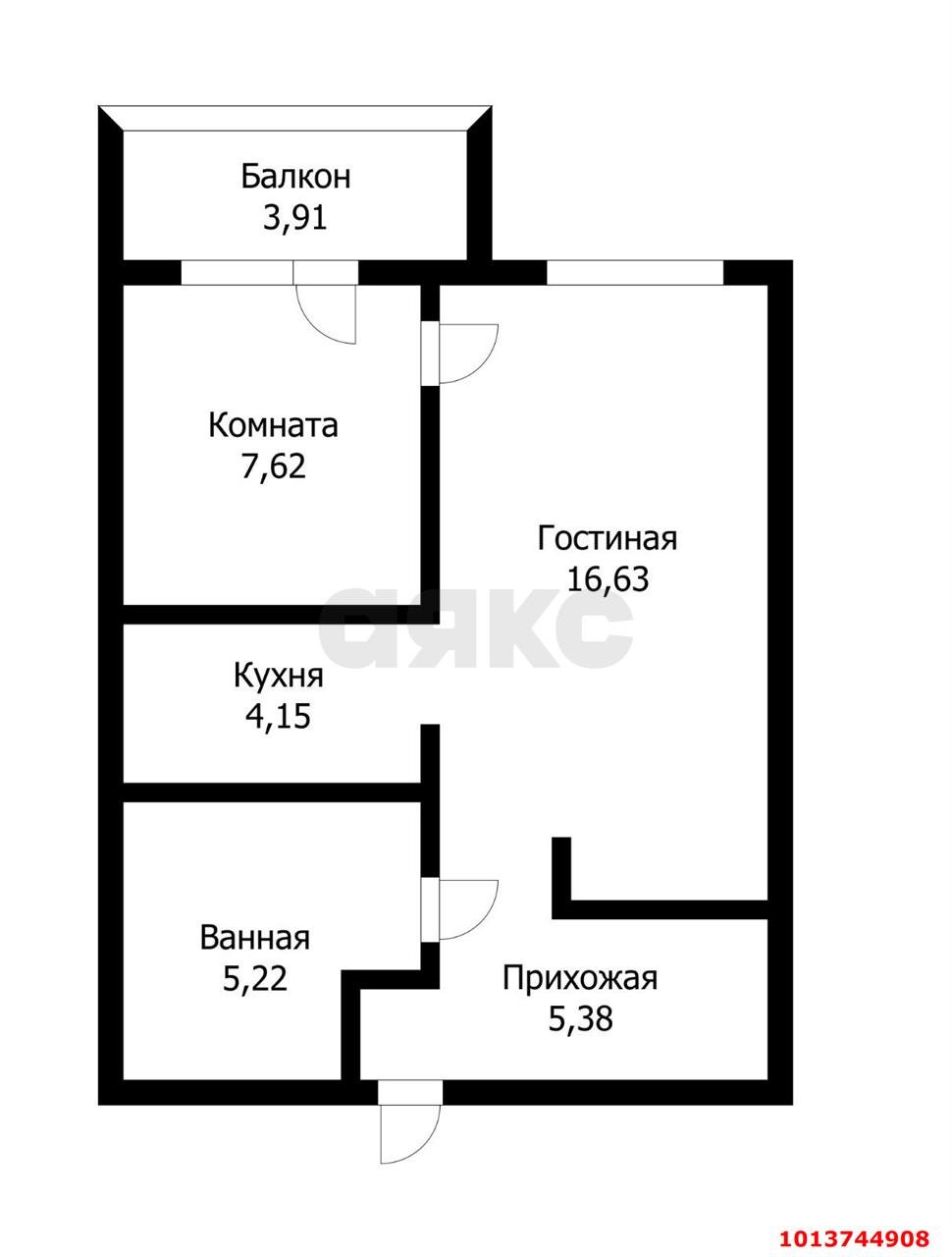 Фото №10: 1-комнатная квартира 43 м² - Краснодар, жилой комплекс Соло, ул. Селезнёва, 2/3