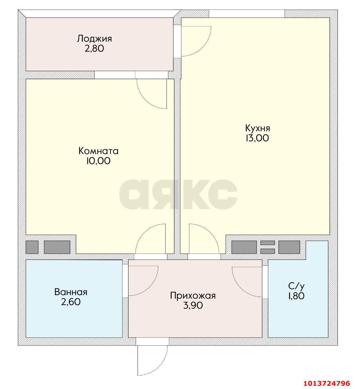 Фото №3: 1-комнатная квартира 36 м² - Краснодар, жилой комплекс Самолёт, ул. Западный Обход, 39/2