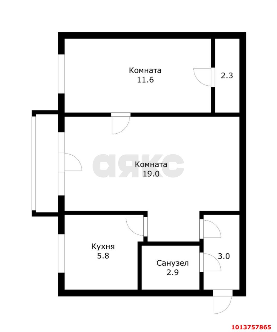 Фото №8: 2-комнатная квартира 47 м² - Краснодар, Черёмушки, ул. Стасова, 168