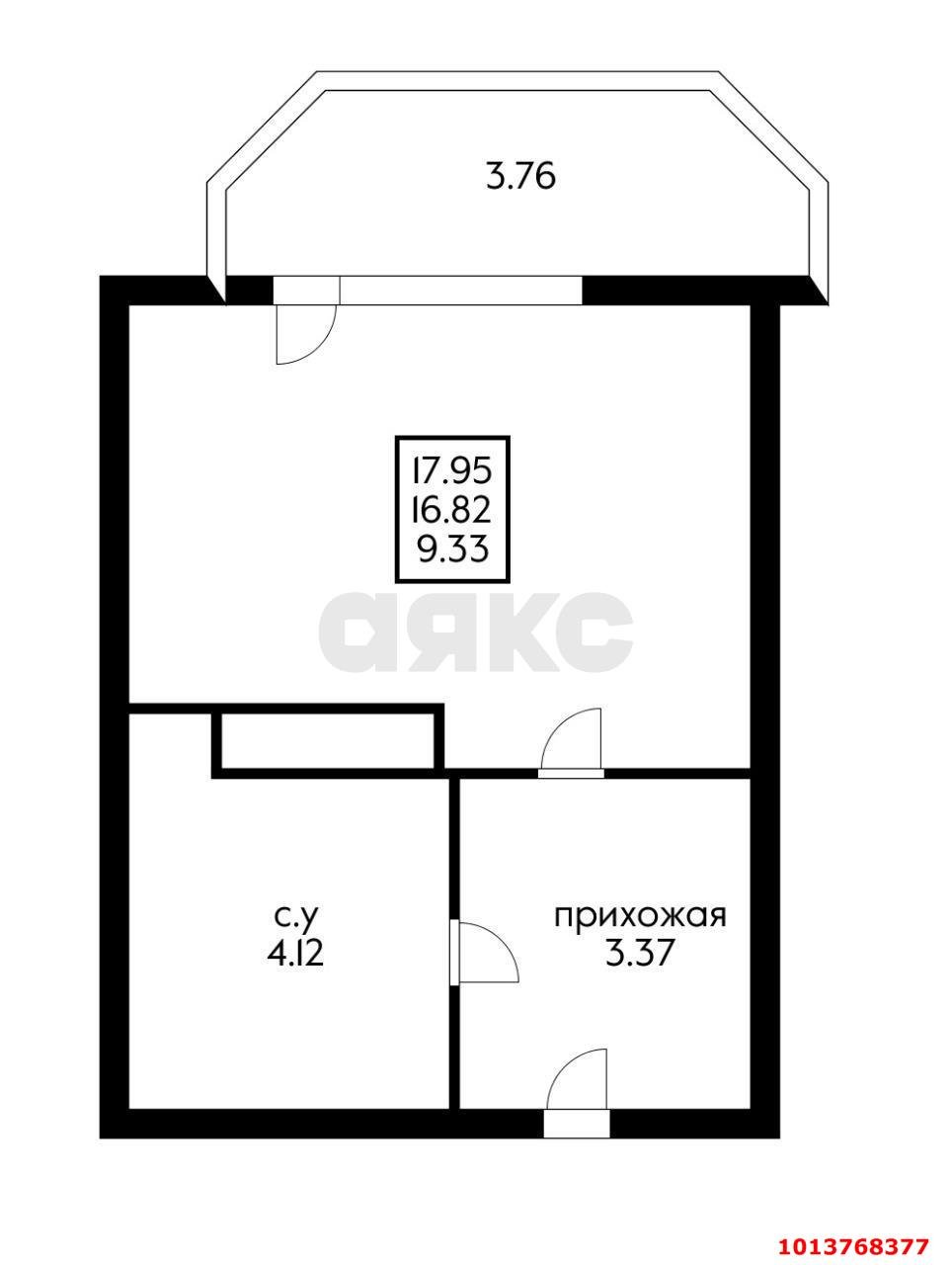 Фото №6: Студия 21 м² - Краснодар, Славянский, ул. Красных Партизан, 1/4к16