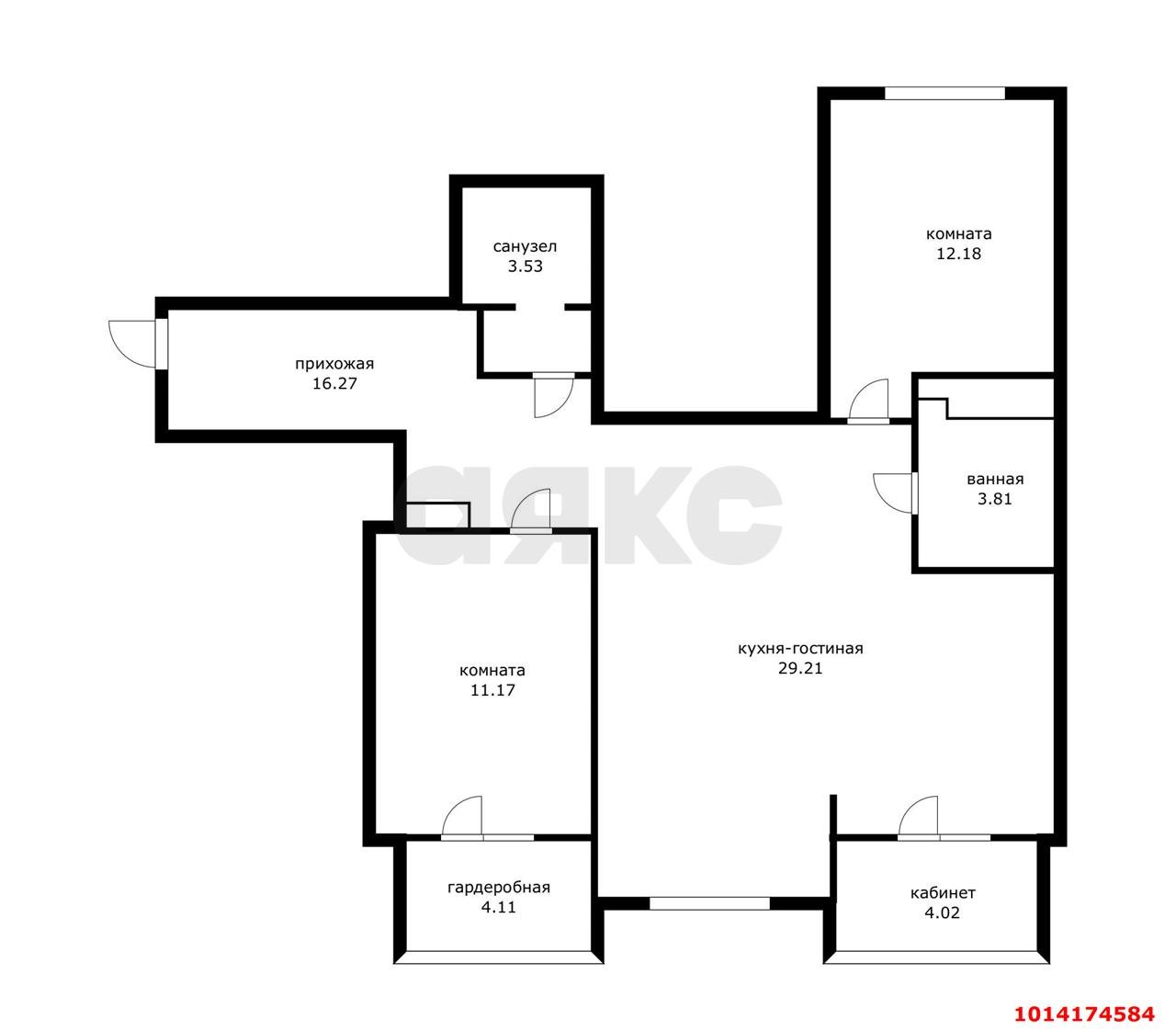 Фото №34: 3-комнатная квартира 84 м² - Краснодар, жилой комплекс Маршал, ул. Гаражная, 87