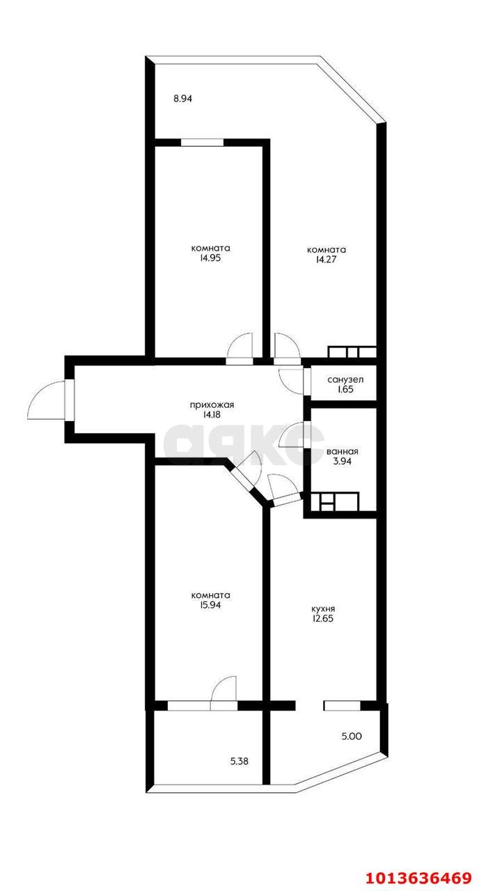 Фото №20: 3-комнатная квартира 95 м² - Краснодар, имени Петра Метальникова, ул. Цезаря Куникова, 24к1