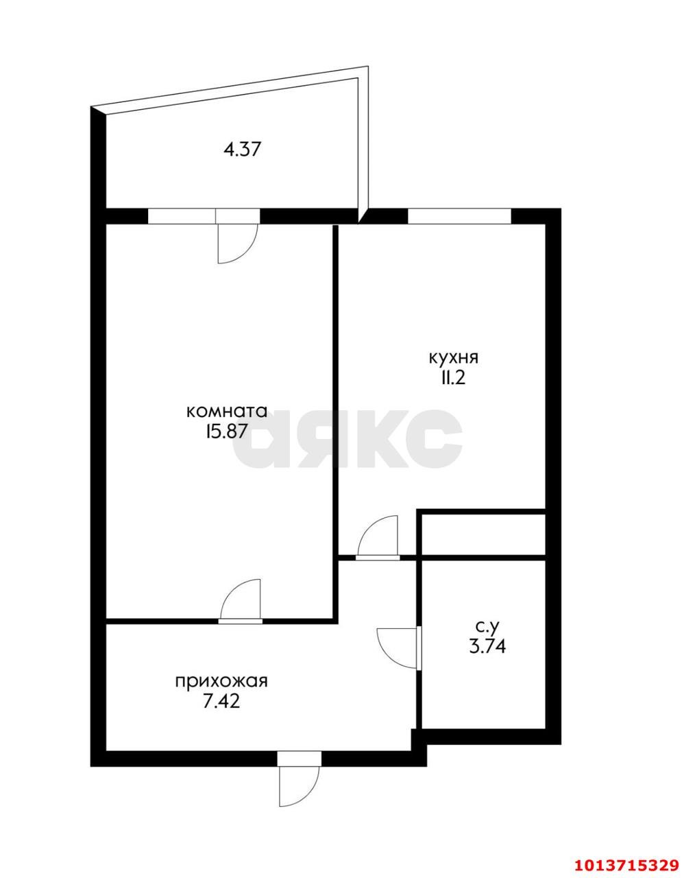 Фото №10: 1-комнатная квартира 43 м² - Краснодар, жилой комплекс Галактика, ул. Уральская, 71к1