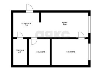 Фото №3: 2-комнатная квартира 50 м² - Краснодар, мкр. Краевая Клиническая Больница, ул. 1 Мая, 278