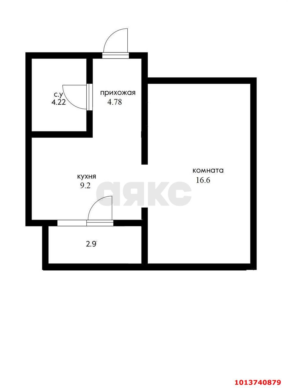 Фото №12: 1-комнатная квартира 38 м² - Краснодар, жилой комплекс Новелла, ул. Питерская, 40к3