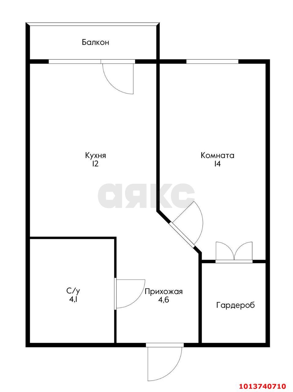 Фото №20: 1-комнатная квартира 38 м² - Краснодар, жилой комплекс Символ, ул. Командорская, 9/2