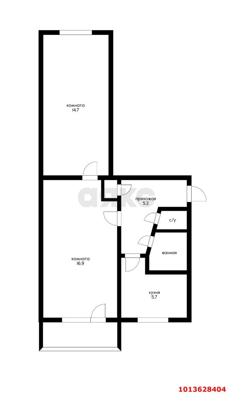 Фото №7: 2-комнатная квартира 45 м² - Краснодар, Фестивальный, ул. Олимпийская, 6