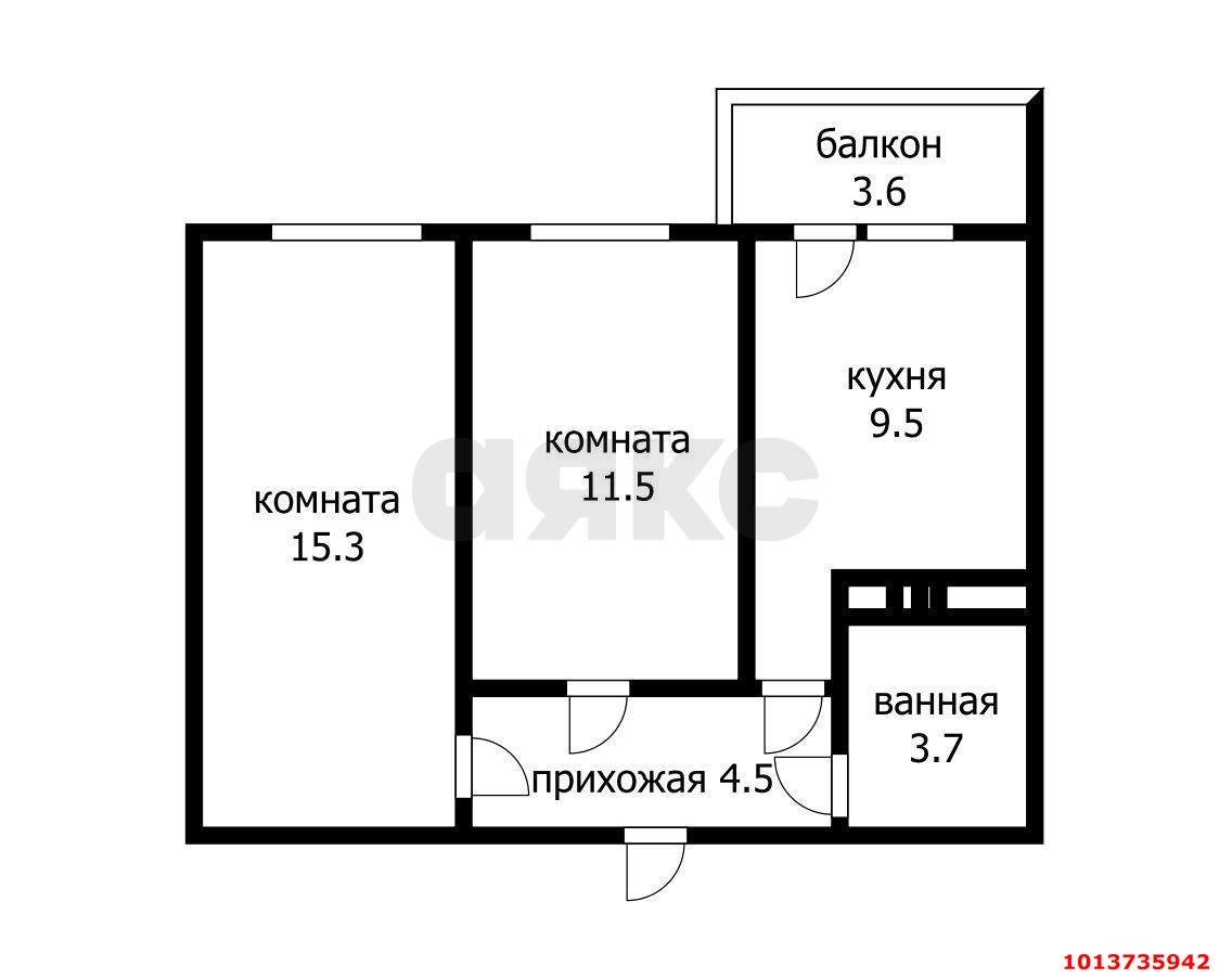 Фото №20: 2-комнатная квартира 49 м² - Краснодар, жилой комплекс Притяжение, ул. Московская, 118к1