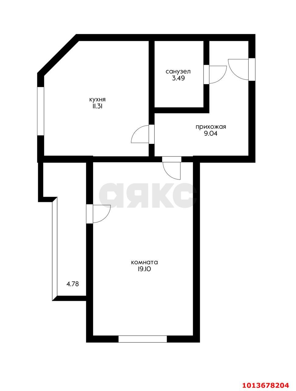 Фото №4: 1-комнатная квартира 41 м² - Краснодар, жилой комплекс Жемчужина, ул. имени Ф.И. Шаляпина, 30/1к2