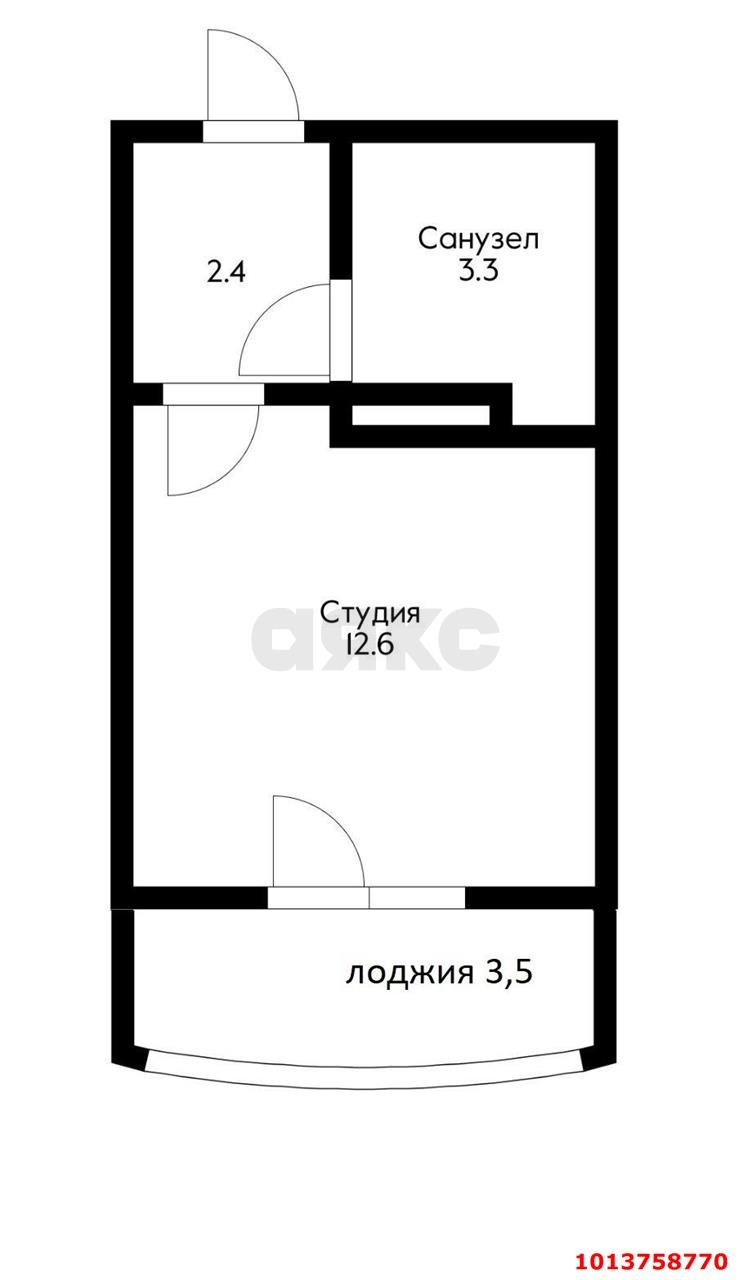 Фото №16: Студия 19 м² - Краснодар, жилой комплекс Самолёт, ул. Западный Обход, 39/2