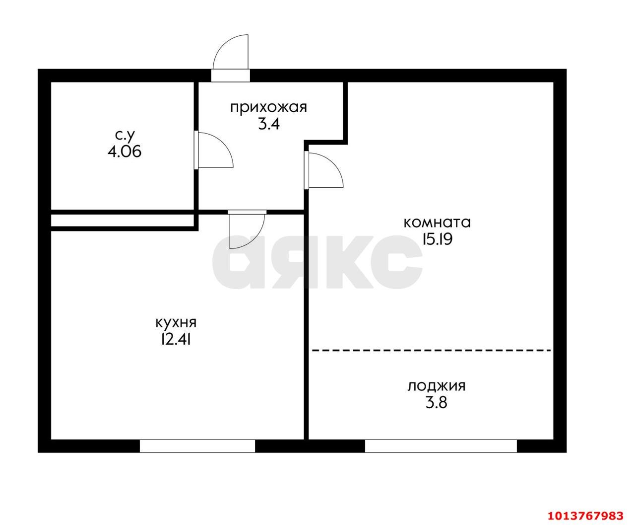 Фото №6: 1-комнатная квартира 42 м² - Краснодар, Черёмушки, ул. Обрывная, 132