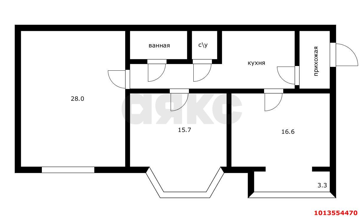 Фото №14: 3-комнатная квартира 81&nbsp;м², 1/4&nbsp;эт. - Краснодар, Прикубанский внутригородской округ, мкр. квартал Самолёт 7