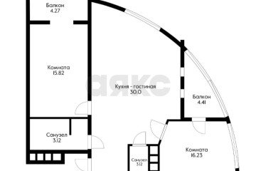 Фото №2: 2-комнатная квартира 75 м² - Краснодар, мкр. жилой комплекс Фамилия, ул. Старокубанская, 124