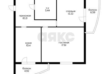 Фото №5: 2-комнатная квартира 67 м² - Краснодар, мкр. жилой комплекс Екатеринодар, пр-кт Константина Образцова, 6/2