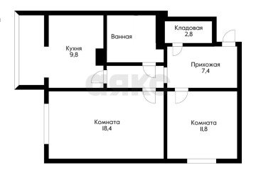 Фото №1: 2-комнатная квартира 63 м² - Краснодар, мкр. Завод Измерительных Приборов, ул. Зиповская, 45