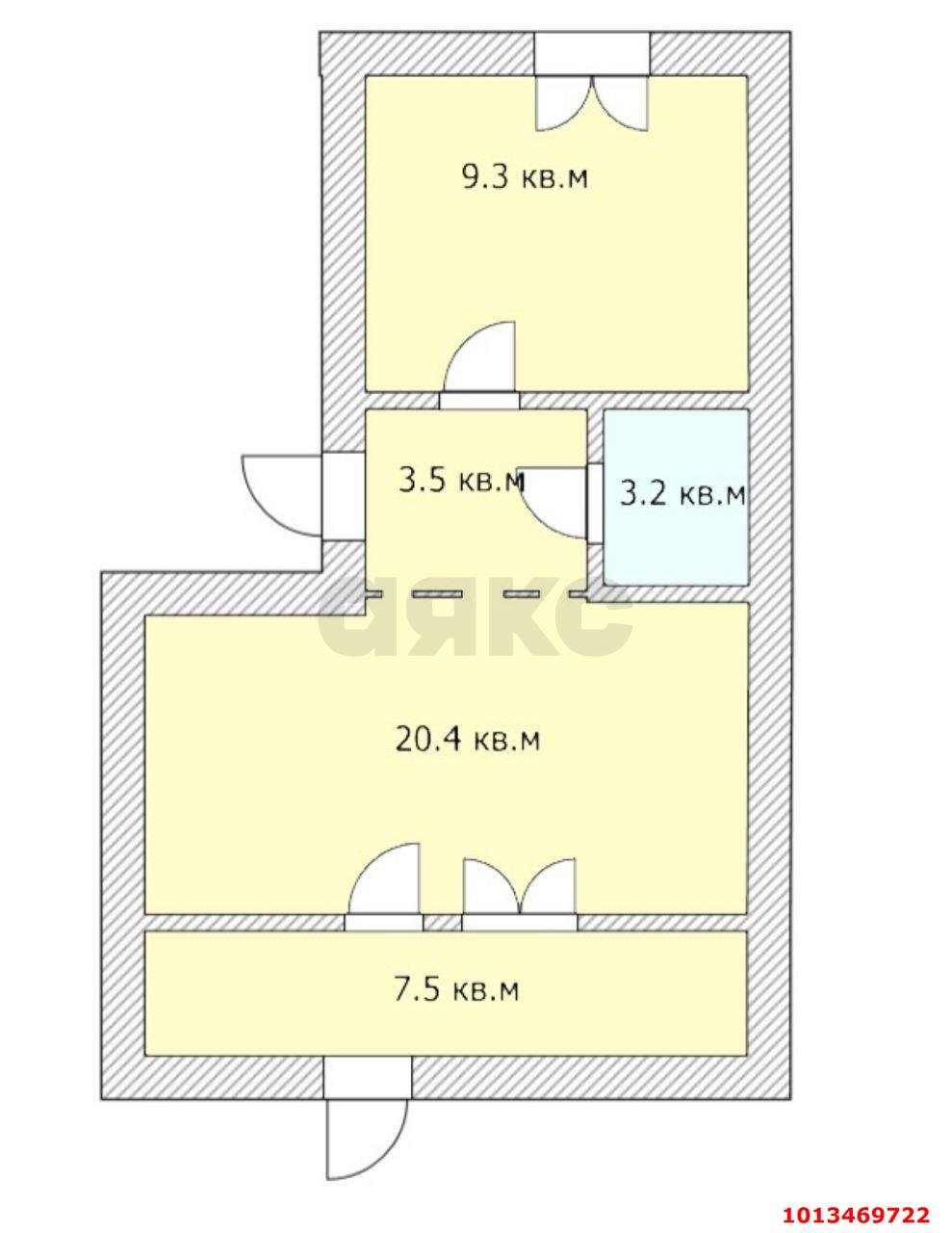 Фото №10: 1-комнатная квартира 36&nbsp;м², 3/3&nbsp;эт. - Южный, мкр. жилой комплекс Медовый, пер. Смоленский, 12/4